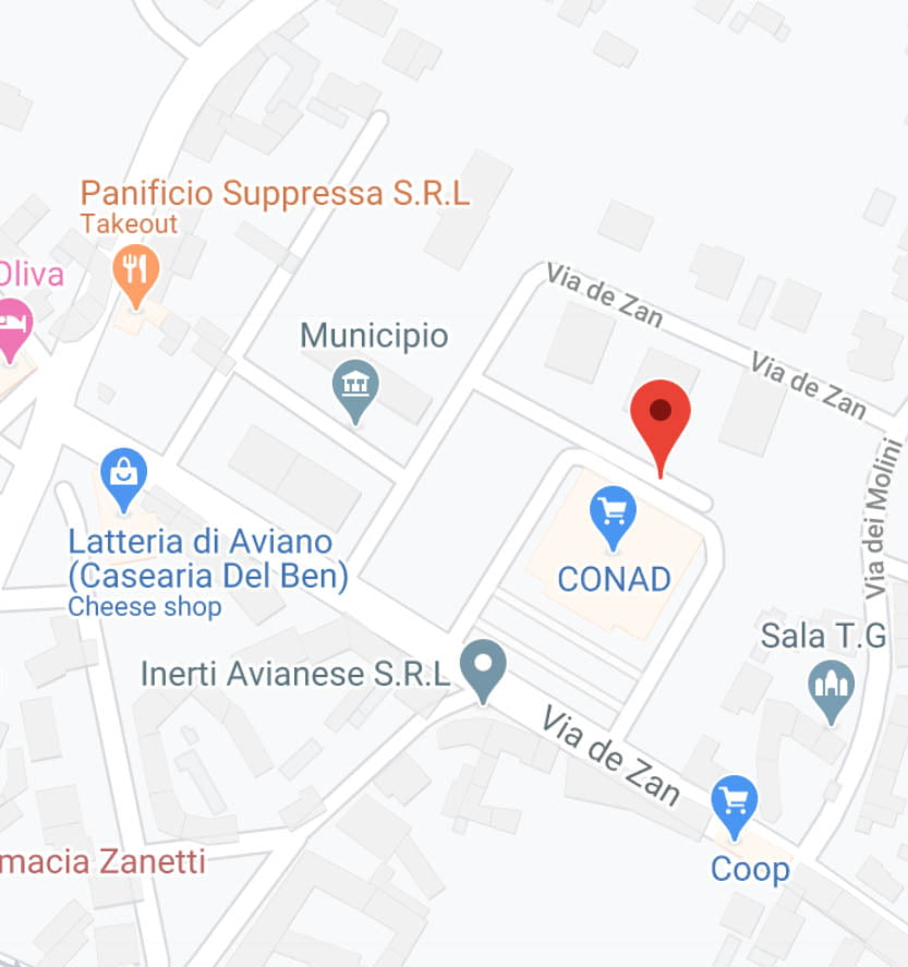 Map showing location of vet in Aviano
